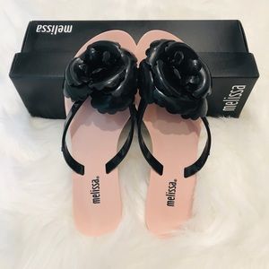 Rose flower Melissa Harmonic slip on Jelly Sandals